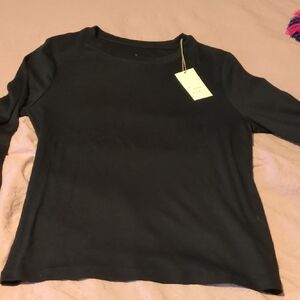 a new day Women's Black Long Sleeve Top